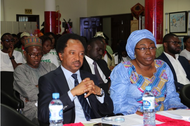Chairman of the occasion senator Shehu Sani and Barr. Ebere of Nigeria Women in Politics