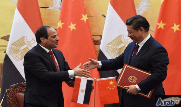 Chinese President Xi Jinping and his Egyptian counterpart, Abdel-Fattah al-Sisi