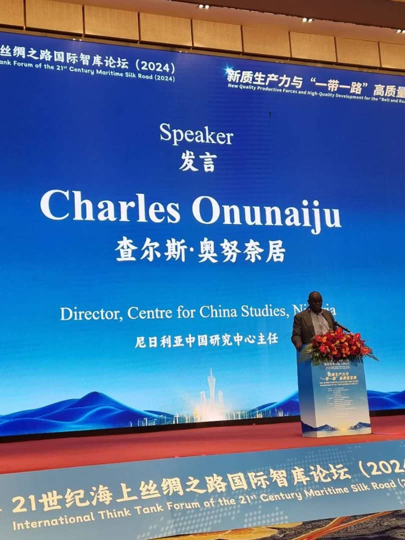 Charles Okechukwu Onunaiju speaking at an International Seminar in Guangdong Province of the P.R.C