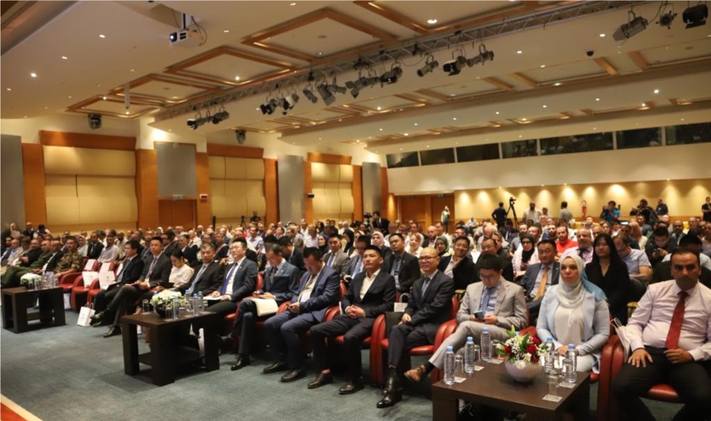 People at the China-Algeria Economic Forum in Oran, Algeria