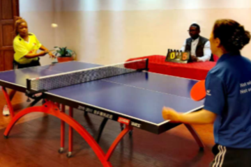 A friendship match between the Zimbabwe Table Tennis Union and the Zimbabwe Chinese Table Tennis Association