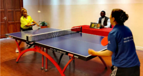 A friendship match between the Zimbabwe Table Tennis Union and the Zimbabwe Chinese Table Tennis Association