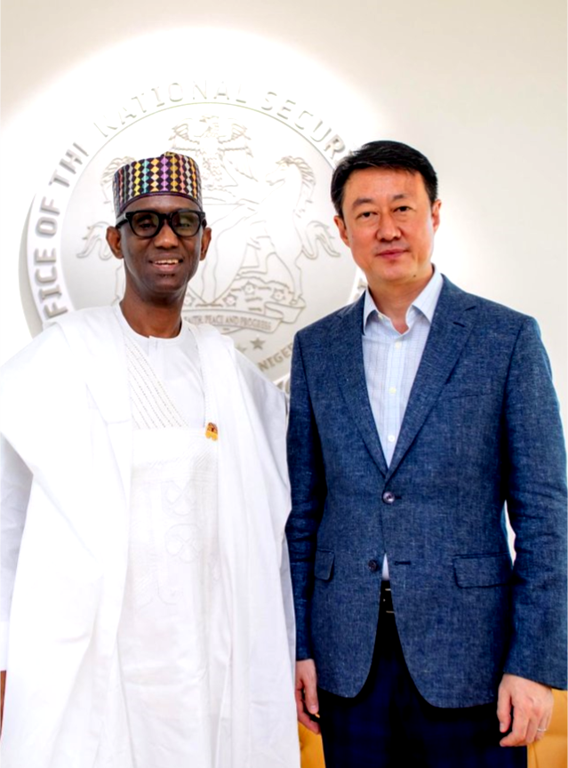 National Security Adviser Nuhu Ribadu with Amb. Yu Dunhai