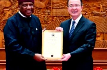 China’s Assistant Foreign Minister Hong Lei and Ambassador to Beijing, Abdulrahman Bello Dambazau