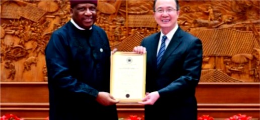 China’s Assistant Foreign Minister Hong Lei and Ambassador to Beijing, Abdulrahman Bello Dambazau
